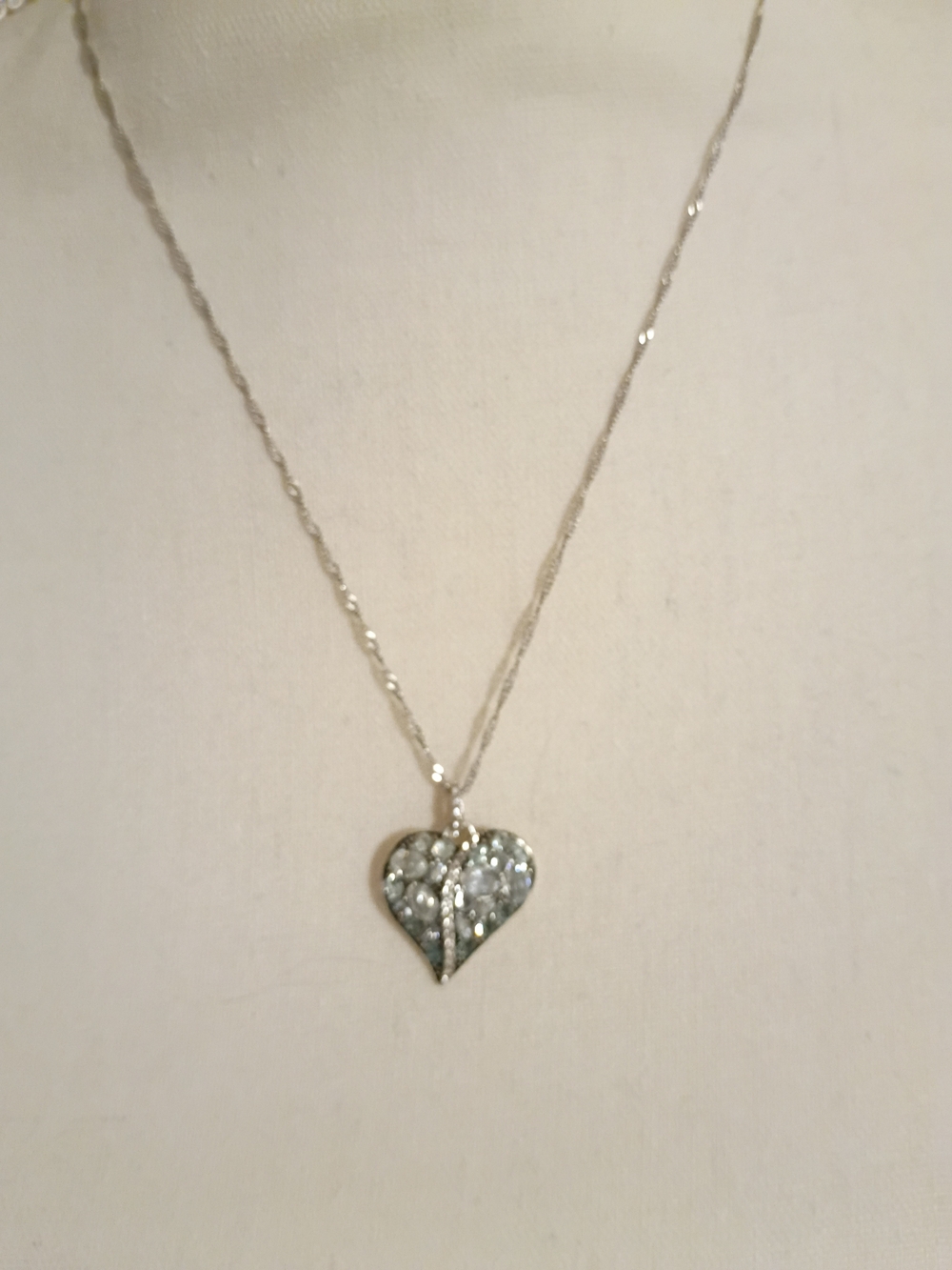 Brighton Silver Heart Crystal Pendant Necklace